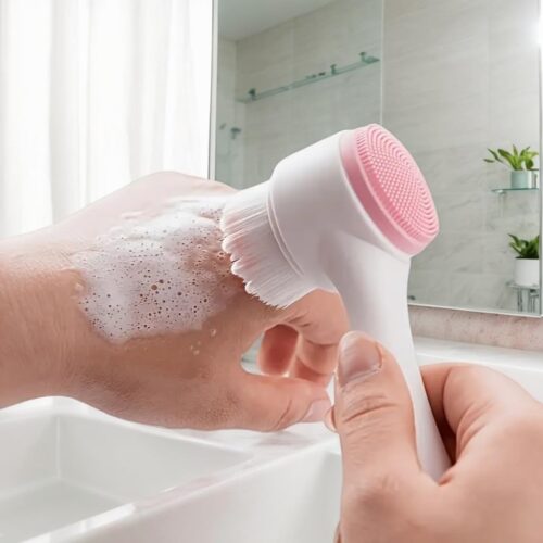 51dB1d-c5PL._AC_SL1024_.jpg Face-Contour-Brushes Double-Headed Facial Cleansing Brush Soft Hair Silicone Cleanser for Home Use Manual Scrub Deep Cleansing(pink)