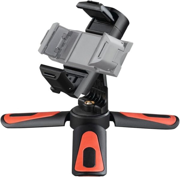 Hama Phone Tripod (Mini tripod with phone holder selfies, rotatable tiltable, landscape and portrait mode, travel tripod, fits smartphones with a width of 5.8 to 8.5 cm, 1/4-inch screw)