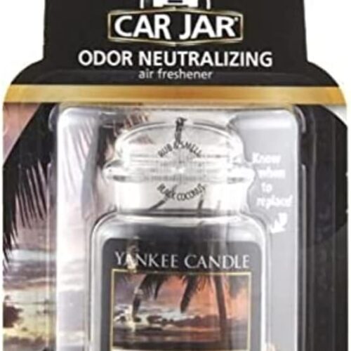 Yankee Candle Car Jar Ultimate Scented Air Freshener | Black Coconut | Lasts up to 4 Weeks