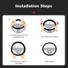 Car Steering Wheel Cover, For Citroen C1 C2 C3 C4 C5 C6 C8 C4L DS3 DS4 DS5 DS6 Steering Wheel Cover Anti-slip Breathable Car Interior Accessories,D-Type-B
