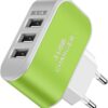 Port USB Charger | 3 Light USB Charger Socket | Smart Multiple Ports, Wall Socket Adapter | for Smartphone and Home Devices