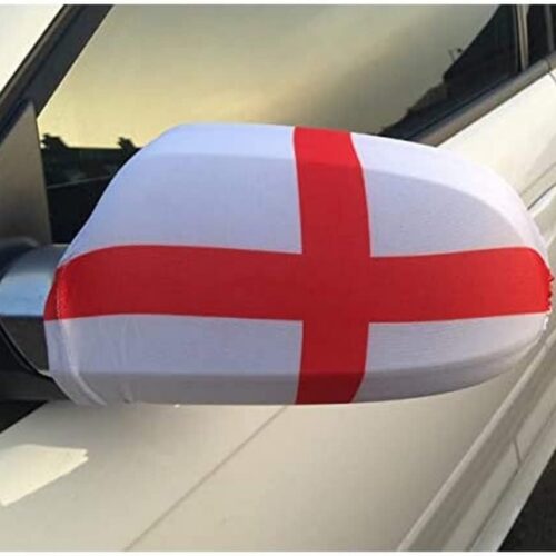 AZ FLAG - England Car Mirror Flag - 2 Pieces - Polyester and Spandex English Small Flag for Car mirrors - Elastic