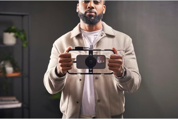51nMvYy7lAL._AC_SL1000_.jpg RODE Phone Cage Magnetic Mobile Filmmaking Cage, For Smartphone Content Creation, Five Cold Shoe Mounts, Cable Management Slots, High-Grade Aluminium