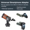 Celestron 81055 NexYZ 3-Axis Universal Smartphone Adapter, Patented Design - Works with Telescopes, Spotting Scopes, Binoculars, Monoculars and Microscopes, Black