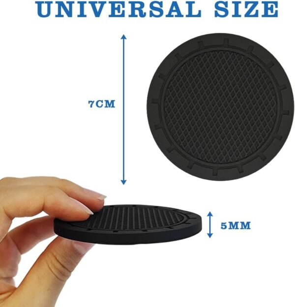 Ram® Universal Car Cup Holder Coasters, Anti-Grip Cup Holders for Car Truck SUV, Pack of 2