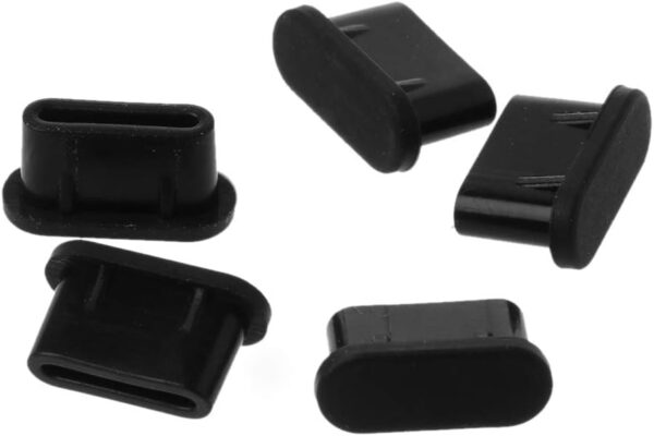 51qpPlPGlL._AC_SL1024_.jpg Dust Plugs,5PCS Type-C Dust Plug USB Charging Port Protector Silicone Cover for Samsung Huawei Smart Phone Accessories Black