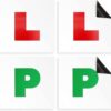 51taFF0HytL._AC_SL1500_.jpg Haltons by Keplin Magnetic L & P Plates for Car – Pack of 4 PVC 1.3 mm Thick Road Legal Learner & Provisional Plates– Full Magnetic Backing, UK DVSA Compliant 17.8 × 17.8 cm