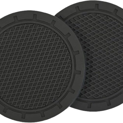 Ram® Universal Car Cup Holder Coasters, Anti-Grip Cup Holders for Car Truck SUV, Pack of 2