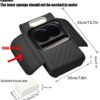 Car Armrest Storage Box, Center Console Cover Cushion, 4 In 1 Car Tissue Boxes Organiser Cup Holder Multifunctional organiser, for Most Vehicles, SUV, and Trucks (Black)