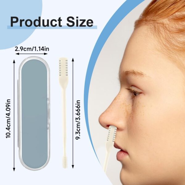 3PCS Nasal Hair Cutter Portable Travel Essentials,2026 Nostril Hair Removal Tools Double Sided Indoor Outdoor,360° Rotating 2-in-1 Manual Nose Hair Trimmer for Women Men (Apricot, 3 Pack)