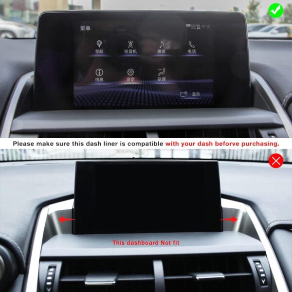 61-h5uXoe4L._AC_SL1200_.jpg INTGET Dash Dashboard Mat for Lexus NX300 NX300h NX200 Accessories 2018 2019 2020 2021 Premium Custom Interior Non-Slip Anti Dust Dashboard Insert Liner Pad Rubber Mat (Black)