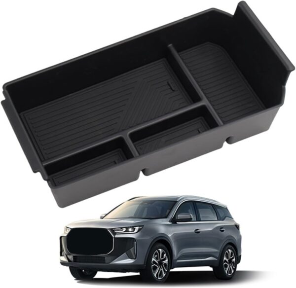 61-uIqkOydL._AC_SL1500_.jpg Car Center Console Storage Organizers ABS Construction For Jaecoo J7 PHEV 2025 Vehicles Center Console TRay Car Armrest Box ABS