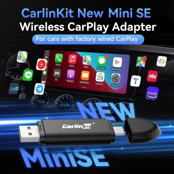 610r-kvFFoL._AC_SL1000_.jpg Carlinkit Wireless CarPlay adapter uk,For cars with built-in Car Play,For VW Audi Volvo Renault Opel Citroen Toyota Peugeot KIA Hyundai(Model year:2016 to 2025),Support IOS11+ and online upgrade
