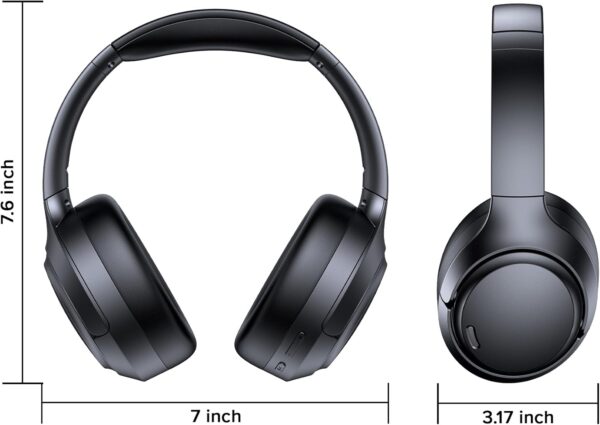 612UdeYNyfL._AC_SL1500_.jpg Hybrid Active Noise Cancelling Bluetooth 6.0 Headphones 120H Long Playtime, 6 ENC Mic, Over Ear Headphones Wireless, Hi-Res Audio, Memory Foam Earcup, Transparency Mode ANC Headphone for Travel Office