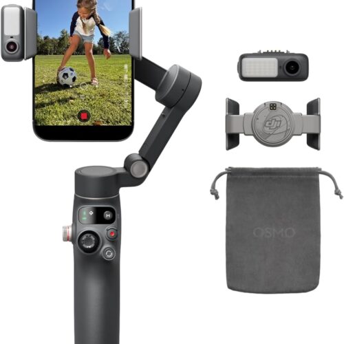 612zsTP6aOL._AC_SL1500_.jpg DJI Osmo Mobile 8 Advanced Tracking Combo Gimbal Stabilizer for Phone, AI Native Tracking with Audio & Lighting, 360° Pan Rotation, Built-in Extension Rod&Tripod, 10h Battery