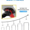 614PdOX1ubL._AC_SL1500_.jpg Laven & Ivory Bike Phone Holder for 4.7-7.4'' Smartphones | 360° Rotatable Motorcycle Phone Mount with Quick Release Adapter | Secure Handlebar Riding Support