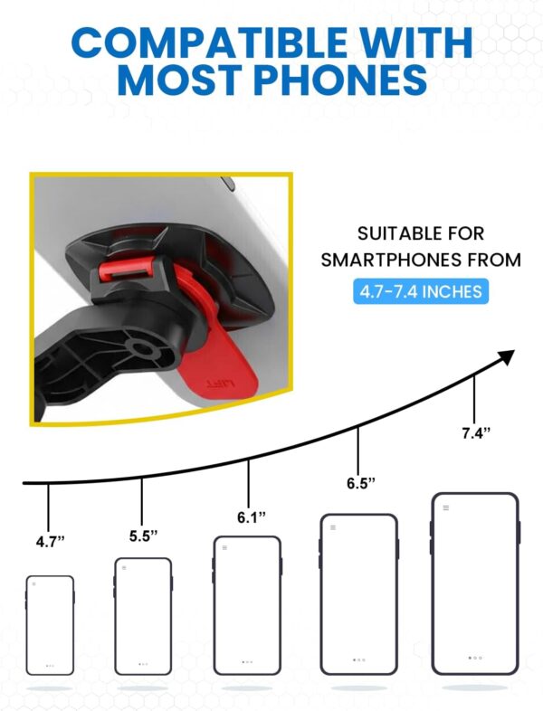 614PdOX1ubL._AC_SL1500_.jpg Laven & Ivory Bike Phone Holder for 4.7-7.4'' Smartphones | 360° Rotatable Motorcycle Phone Mount with Quick Release Adapter | Secure Handlebar Riding Support