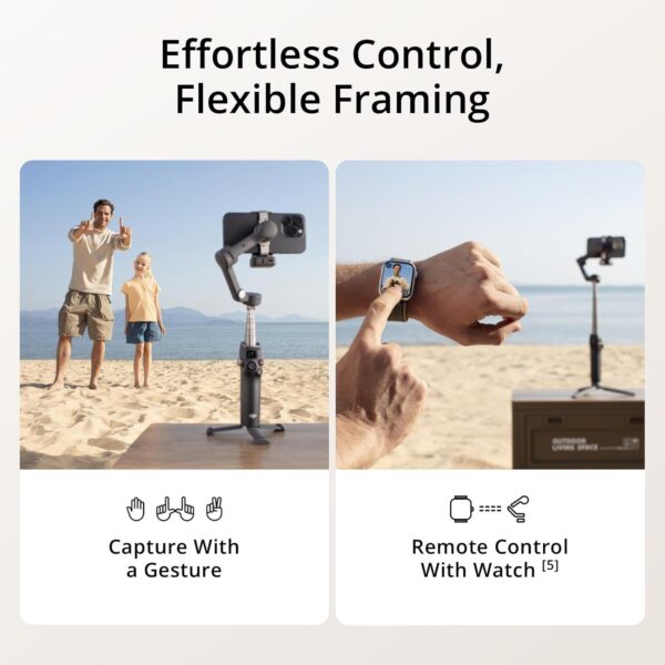 6154M1sCnFL._AC_SL1500_.jpg DJI Osmo Mobile 7P Gimbal Stabilizer for iPhone, Android, Native Tracking, Lighting, 3-Axis Phone Gimbal, Quick Launch, One-Tap Edit, Built-in Extension Rod & Tripod, 10hrs Use, Phone Charging