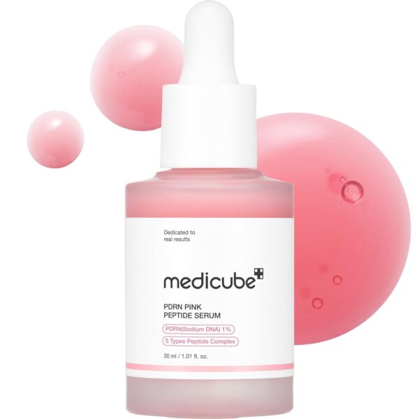 615DOoCI6xL._SL1500_.jpg medicube PDRN Pink Peptide Serum with Salmon DNA | Pink Glow Serum with Peptides & Niacinamide for Hydration & Firm-Looking Skin | Uneven Tone Care | Korean Skincare, 1.01 fl. Oz