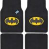 615H9Cy7WL._AC_SL1000_.jpg BDK WBMT-1301 Batman Carpet Car Floor Mats Black & Yellow Logo - 4 Pieces, Rubber Backing, Front & Rear Full Set