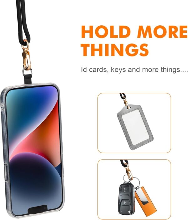 GRIFEMA Mobile Phone Lanyard Adjustable Phone Strap Crossbody with Patch Phone Neck Strap Compatible with Most Smartphones
