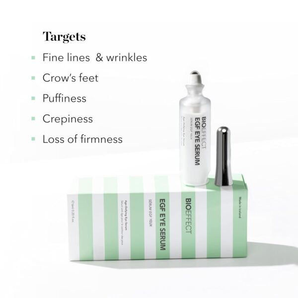 616o1-rc3UL._SL1500_.jpg BIOEFFECT EGF Eye Serum with De-Puffer Rollerball | Age-Defying Under Eye Treatment with Epidermal Growth Factor for Fine Lines, Wrinkles, Puffiness & Sagging 6 mL / 0.20 oz