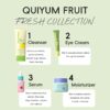 618518ZGHpL._SL1500_.jpg QUIYUM Skin Care Set, Fruit Women Birthday Christmas Beauty Gift Sets, Skin Care Kit with Cleanser, Serum, Eye Cream, Face Cream Travel Kit for Women, Gentle, Full Sizes 4pcs, Stocking Stuffers