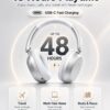 618HxhaUdrL._AC_SL1402_.jpg Wentronic Y05 Bluetooth Over-Ear Headphones with Active Noise Cancelling, Hi-Res Audio, 48H Playtime, Built-in Mic, Wired/Wireless, Works with iOS, Android & PC, Silver