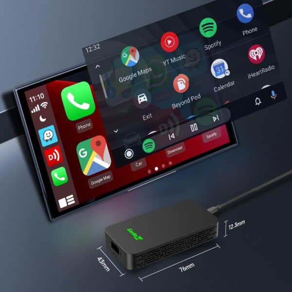 618hwsWF-ZL._AC_SL1000_.jpg Carlinkit 5.0, 2air, Wireless CarPlay and Android Auto Wireless 2-in-1 Adapter,For Cars With CarPlay and Android Auto Function, Plug & Play, Supports Voice Assistant,Navigation,Music..
