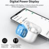 Btootos Wireless Earbuds Bluetooth 5.4 Headphones Bass Stereo Ear Buds with Noise Cancelling Mic LED Display in Ear Earphones IP7 Waterproof 36H Playtime for Laptop Pad Phones Sports Workout White