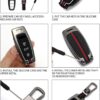 61AEzxp3YdL._AC_SL1500_.jpg Happyit Zinc Alloy Car Key Cover Cases for Audi A6L A7 A8 Q8 Etron C8 D5 3 Buttons Remote Control Accessories Holder Shell Skin