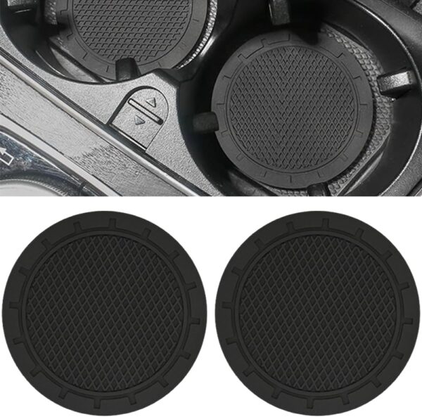 Ram® Universal Car Cup Holder Coasters, Anti-Grip Cup Holders for Car Truck SUV, Pack of 2