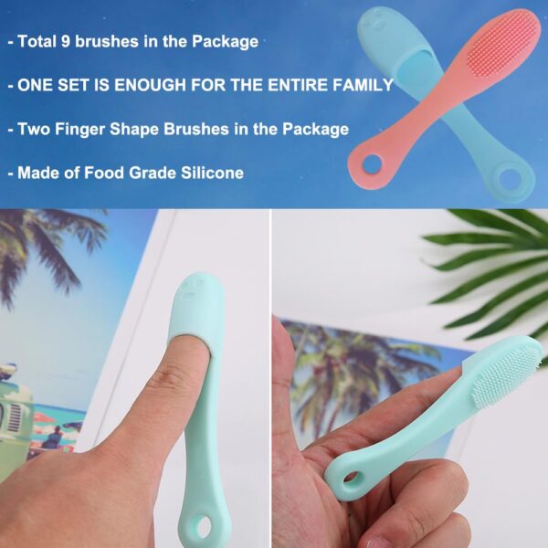 61ANxzL151L._SL1000_.jpg 9-in-1 Face Scrubber Face Cleaning Brushes Super Soft Silicone Cleanser Brush and Facial Cleansing Massager Brush Face Cleansing Brush Set
