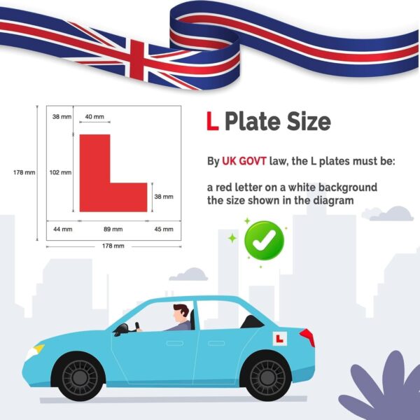 61CyGxUMML._AC_SL1500_.jpg Extra Strong 2 Pack L Plates Magnetic For Car, Extra Thick Learner Plates Magnetic, No Melting No Blow Off Easy To Move Without Scratching Painting Off