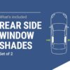 Set Car Shades (rear side doors) compatible with Volkswagen Tiguan II 2016-2024 (excl. Allspace) (2-pieces) Custom-Fit Sunshades for Cars