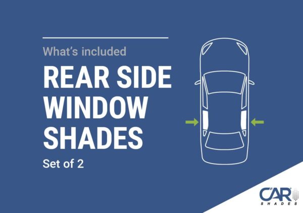 Set Car Shades (rear side doors) compatible with Volkswagen Tiguan II 2016-2024 (excl. Allspace) (2-pieces) Custom-Fit Sunshades for Cars