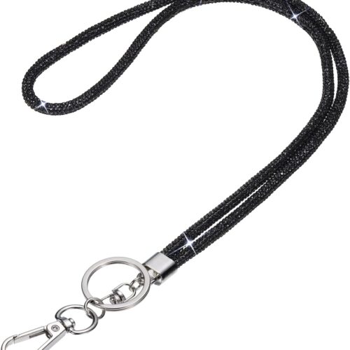 61DCejF21NL._AC_SL1500_.jpg PATIKIL Bling Lanyard, Rhinestone Crystal Lanyard Chain Diamond Neck Strap Keychain with Metal Clasp & Keyring