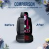 GENANY Horror Nightmare Skellington Couple 2 Front Car Seat Covers, Black/White Polyester, Universal Fit, Automotive Seat Covers, Compatible with Car, Truck, SUV