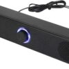 Sound Bar - Home Theater Audio System for Wireless, Deep Bass, Volume Boost, Projector, Surround Experience with Easy Connection, TV Speaker for Desktop, Laptop, Computer, 11.65x2.17x2.36 Inches