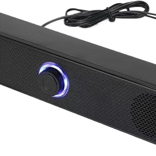 Sound Bar - Home Theater Audio System for Wireless, Deep Bass, Volume Boost, Projector, Surround Experience with Easy Connection, TV Speaker for Desktop, Laptop, Computer, 11.65x2.17x2.36 Inches