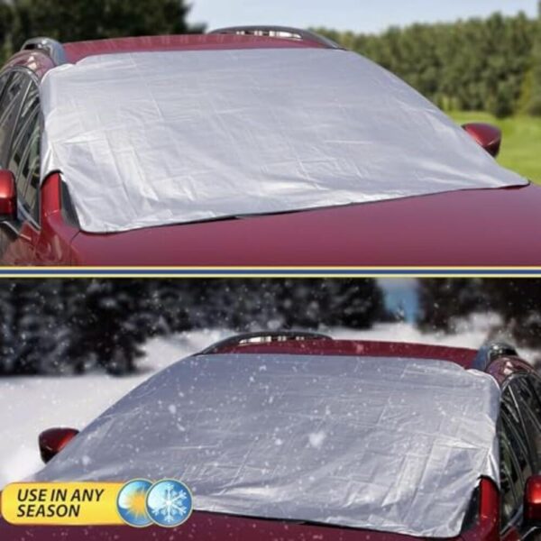 61DmyMxR8KL._AC_SL1000_.jpg Goodyear Magnetic Car Windscreen Cover – Protects Against Snow, Frost, and Ice, 4 Powerful Magnets, Double Side Flaps, Silver, 150 x 120 cm