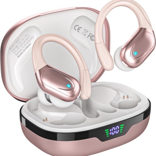 61DzAvRWJlL._AC_SL1500_.jpg HAOYUYAN Wireless Earbuds, Sports Bluetooth Headphones, LED Power Display Ear Buds with 80Hrs Playtime, Noise Canceling Headset, IPX7 Waterproof Earphones for Workout/Running