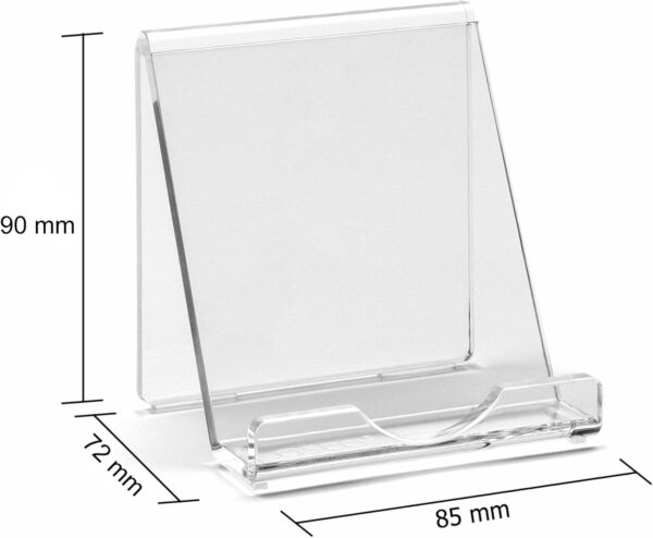 61Eljy4apcL._AC_SL1500_.jpg Osco Clear Acrylic Smartphone Dock Stand, Elegant Desk & Bedside Holder with Glass-Look Finish, Universal Mobile Compatibility, Non-Slip Feet, Compact 9×8.5×7.2 cm