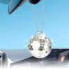 61F6U6a8QL._AC_SL1500_.jpg Disco Car Mirror Hanger,Bling Car Charm,Disco Ball Accessory-2 inches (Silver)