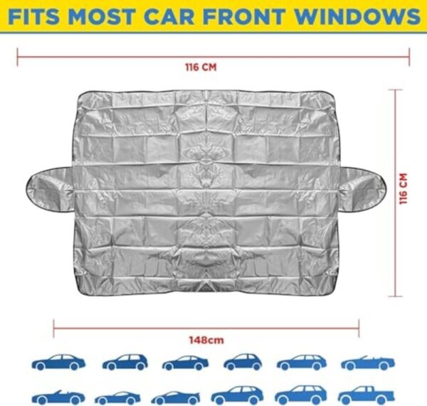 61FD47j8BZL._AC_SL1000_.jpg Goodyear Magnetic Car Windscreen Cover – Protects Against Snow, Frost, and Ice, 4 Powerful Magnets, Double Side Flaps, Silver, 150 x 120 cm