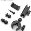 61FVyMjR8kL._AC_SL1500_.jpg SOONSUN Super Clamp Mount with Dual 360° Ball Heads & Phone Holder, Heavy-Duty Camera Clamp Mount for GoPro Hero 13 12 11 10 9, Insta360, DJI Osmo, DSLR, Smartphones & Action Camera