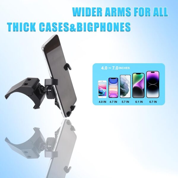 METYOUCAR Car Phone Holder for LR Defender 90 110 130 2020-2023 Rotatable Fixed Phone Holder for Car Fit for iPhone Android and Universally Smartphones Mount(SE/HSE model)