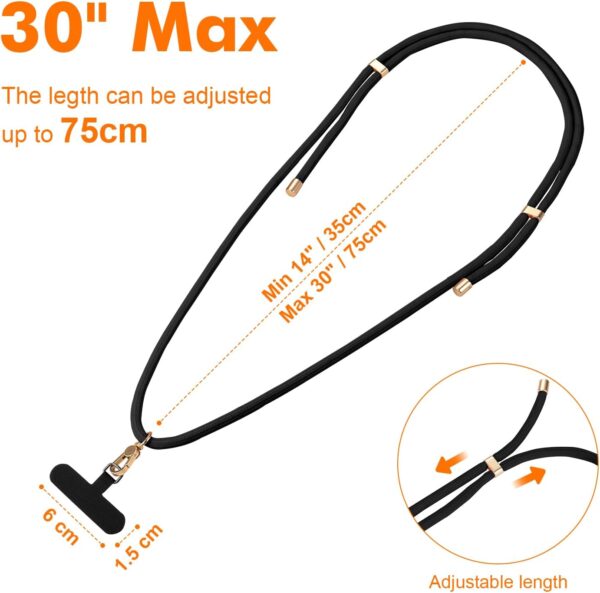 GRIFEMA Mobile Phone Lanyard Adjustable Phone Strap Crossbody with Patch Phone Neck Strap Compatible with Most Smartphones