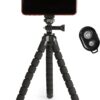 61HJHrS3WIL._AC_SL1500_.jpg Amazon Basics Portable and Flexible Tripod 25cm/10inch with Wireless Remote and Phone Holder, Black