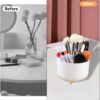 61HdD2oQqvL._AC_SL1500_.jpg Desk Organisers Pen Holder 360° Rotating Makeup Organiser Stationary Desk Organisers with 5 Compartments Pen Pot for Home Office School Classroom, White